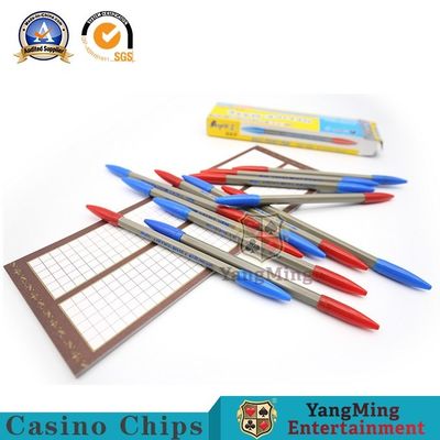 Qualità Sistemi di gioco del baccarat di dimensione 170mm rossi e penna a sfera blu fabbrica