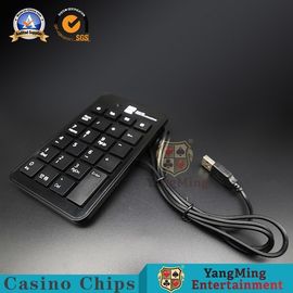 Slim Baccarat Gambling Systems USB Number Keyboard Black Plastic Wired Keyboard Table System