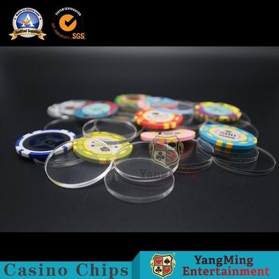 Kualitas Gambling Casino Club Didedikasikan Pemisah Keripik Akrilik, Keripik Bulat Diameter 40mm pabrik