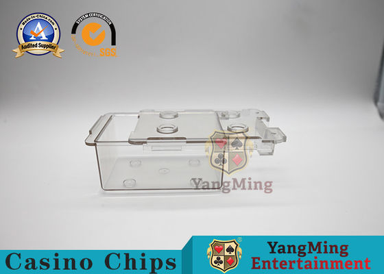 품질 안전 자물쇠를 가진 푸시-풀 플라스틱 2 갑판 부지깽이 버리기 홀더/카지노 트럼프패 운반대 공장