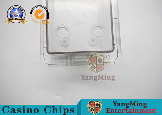 품질 안전 자물쇠를 가진 푸시-풀 플라스틱 2 갑판 부지깽이 버리기 홀더/카지노 트럼프패 운반대 공장