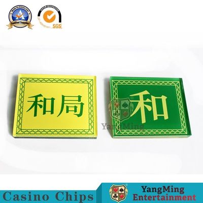 Qualité club acrylique transparent fait sur commande de tisonnier de bouton de marchand de LIEN d'accessoires de jeu du casino 90g usine