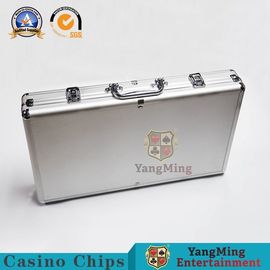 Customized 600pcs Casino Poker Clay Chip Set Box Portable Aluminum Alloy Security Gamblign Chips Carrier