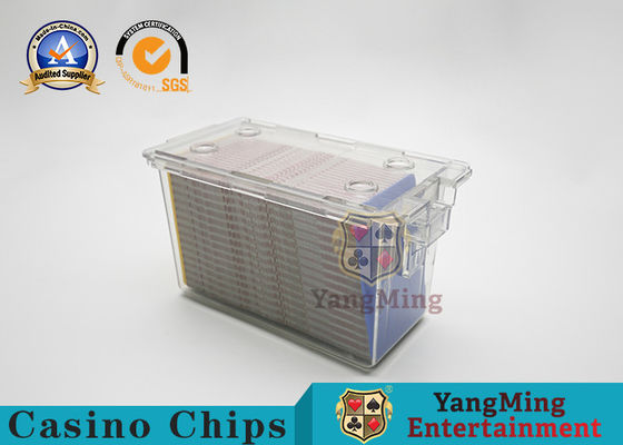 คุณภาพ การรักษาความปลอดภัย 8 สำรับ Poker Disc Holder Holder / Acrylic Cards Carrier สำหรับเกมบาคาร่า โรงงาน