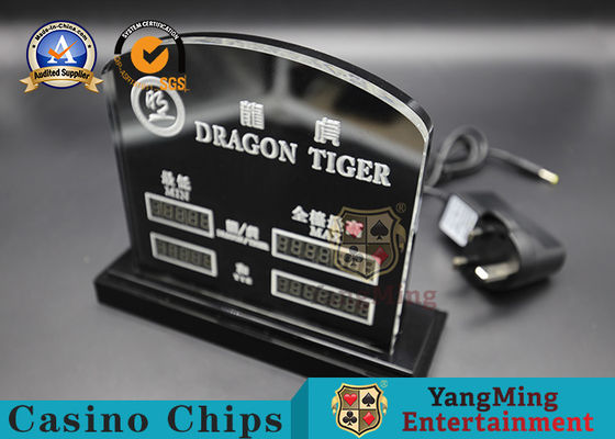 Qualidade Jogos de tabela limitados do vinte-e-um do clube de Bet Limit Sign For Poker da tabela do pôquer do sinal do diodo emissor de luz de Dragon Tiger Casino Table fábrica
