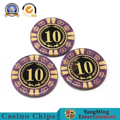 Quality Transparent Acrylic Crystal Casino Poker Chips Table Accessories For Casino Game factory