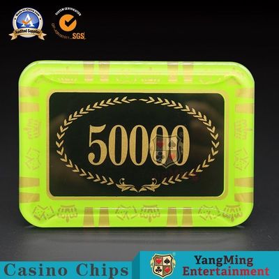 Quality Transparent Acrylic Crystal Casino Poker Chips Table Accessories For Casino Game factory