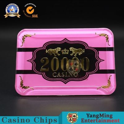 Crystal Acrylic Crown Tiger Chips Hot Stamping Poker Anti Counterfeiting