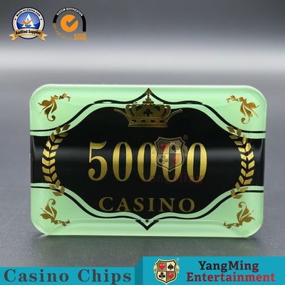 Wheat Ear Crown Bronzing Acrylic Casino Poker Chips Custom Purple UV Light