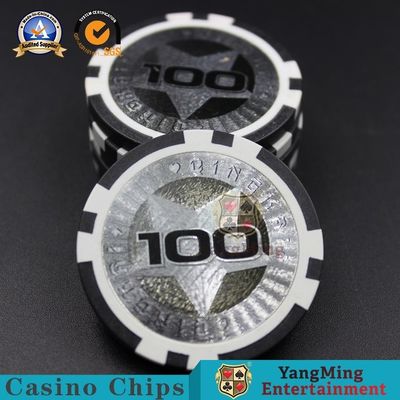 Texas Hold’Em Poker Gambling Table Laser Sticker Chips 11.5g Clay Core Poker Star