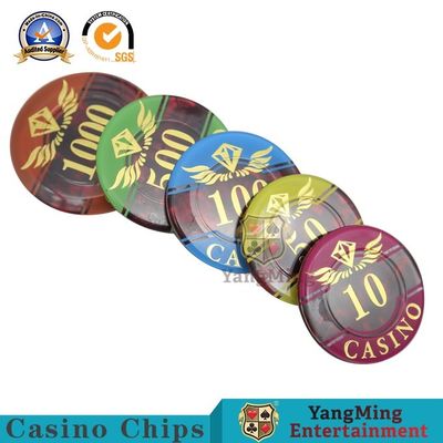 Kwaliteit 760 het Amerikaanse ABS van PCs Muntstuk Texas Hold van Clay Chip Set Iron Core Chip hen Spel Speciaal Anti-Counterfeit Chip Factory Spot fabriek