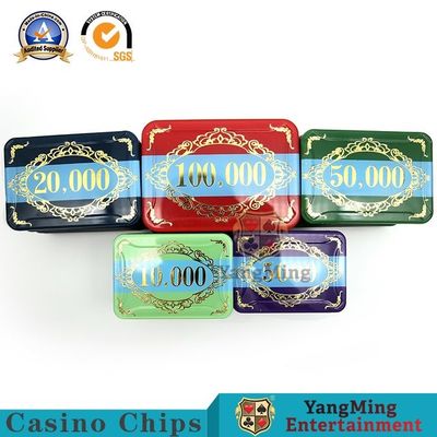 Kwaliteit Vastgestelde Aangepaste de Vleksteun van 760 PCs Texas Black Jack Bronzing Plastic Chips Two-Layer Acrylic Anti-Counterfeiting Chip fabriek