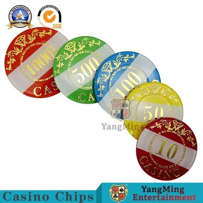 Kwaliteit 760Pcs acrylchip set texas black jack die Chip Currency Anti-Counterfeit Plastic Chip-de Aanpassing van de Vleksteun bronzen fabriek