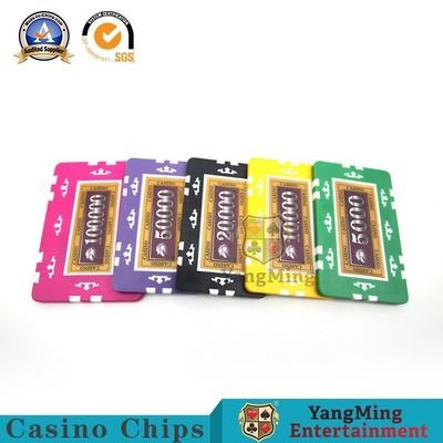 Kwaliteit 760 PCs van Amerikaanse ABS Kern Clay Chip Set Eight Crown Stickers Anti-Counterfeit Chips Texas Hold hen Chip Currency fabriek