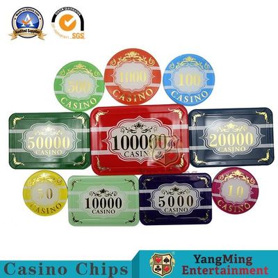 Qualité tisonnier en plastique Chip Set Rectangle Round de casino de 94*66mm usine