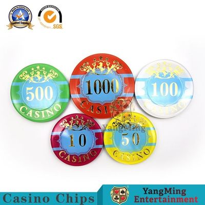 Anti Counterfeit Texas Hold 'Em Hot Stamping Plastic Chip Set
