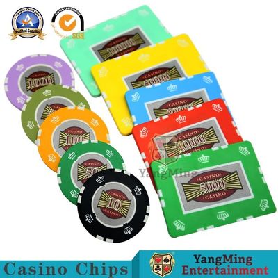 Gambling Club Casino Poker Chip Set ABS Clay Plastic Metal Core