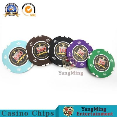 25g 760 Pcs Clay Frosted Sticker Casino Poker Chip Set