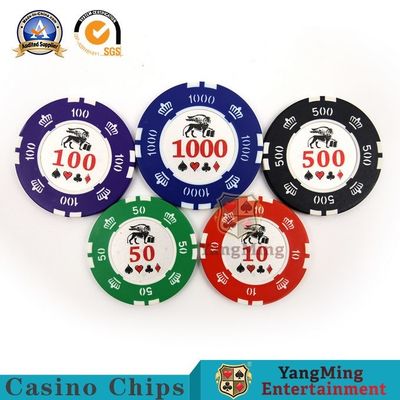 760Pcs Iron Core Clay Poker Chip Set Frosted Sticker Texas