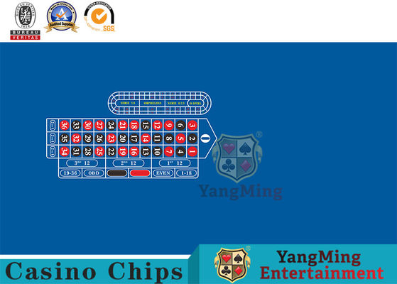 Casino American Single 0 Small Bet Blue Standard Roulette Poker Chip Table Waterproof Tablecloth Entertainment Layout