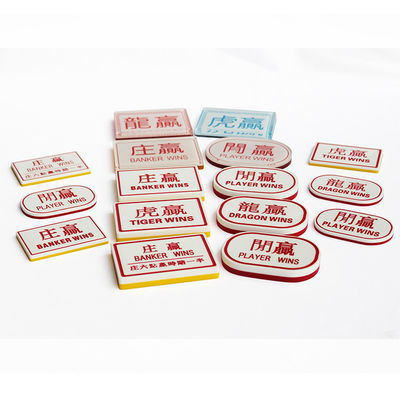 Quality High Transparency Crystal Acrylic Double-sided Printing Baccarat Gaming Table Casino Free Board Poker Table Positioning factory