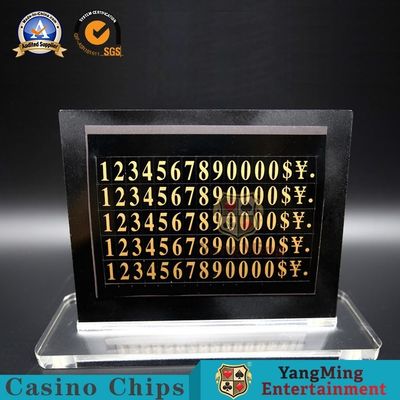 Quality Golden Transparent Acrylic Dragon Tiger Chinese And English Limited Red Card Entertainment Poker Table Digital Sign factory