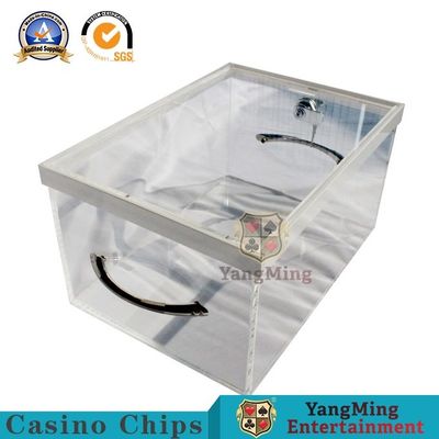 গুণ লক ড্রয়ারের সাথে স্বচ্ছ এক্রাইলিক ক্যাসিনো গেমের আনুষাঙ্গিক কারখানা