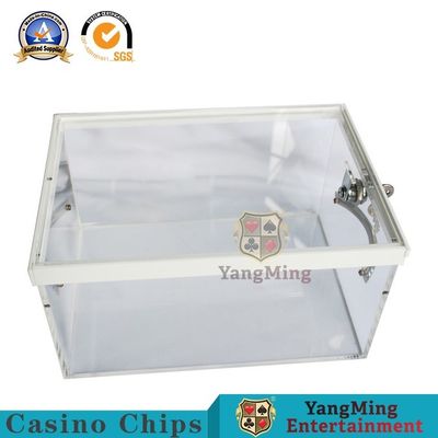 Chất lượng Phụ kiện trò chơi Casino Acrylic trong suốt với ngăn kéo khóa nhà máy
