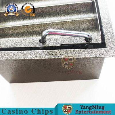 Quality Brass-Colored Metal Iron Double-Layered Chip Tray With Lock Baccarat Poker Acrylic Clay Anti-Counterfeiting Chip Bracket factory