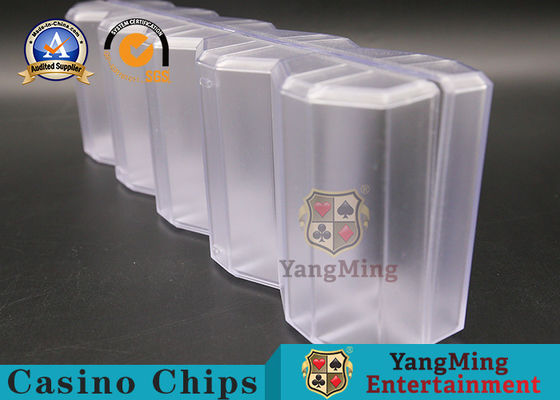 Kualitas Poker Club Custom Diamond Frosted Chip Case 100 Potongan Pemegang Chip Kombinasi 45mm Dengan Tutup Papan Hiburan pabrik