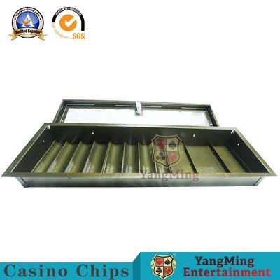 Single Layer Electroplated Bronze Casino Chip Tray With Single Lock