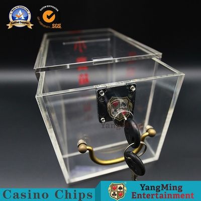 คุณภาพ อุปกรณ์เสริมเกมคาสิโนอะคริลิคใสกล่องเคล็ดลับธนบัตรเงิน โรงงาน