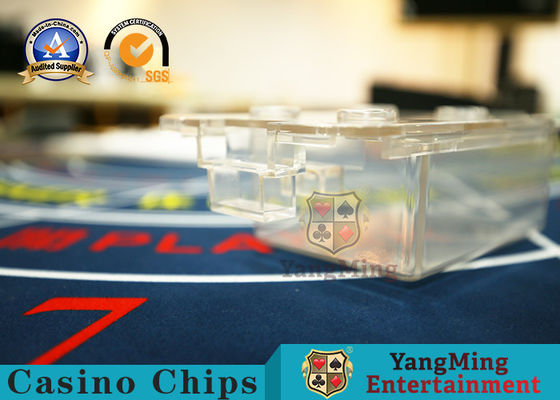 গুণ সম্পূর্ণরূপে স্বচ্ছ পুরু এক্রাইলিক পোকার কার্ড বক্স ক্যাসিনো টেবিল শীর্ষ কারখানা