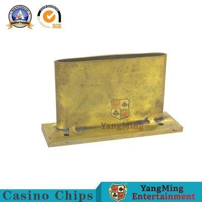 Card Poker Table Stainless Steel Cash Box With Metal Coin Slot Gold Silver