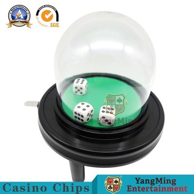 Quality Metal Manual Pressing Dice Cup Poker Table Game Screen Matching Glass Cover factory