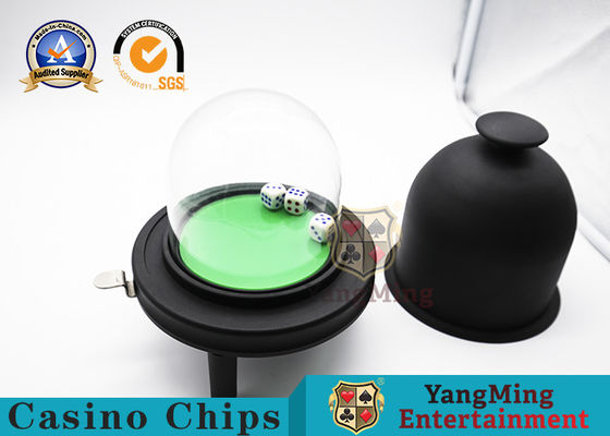 Quality Metal Manual Pressing Dice Cup Poker Table Game Screen Matching Glass Cover factory