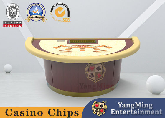 MDF Board Blackjack Poker Game Chess Table Semi Circular Round Foot