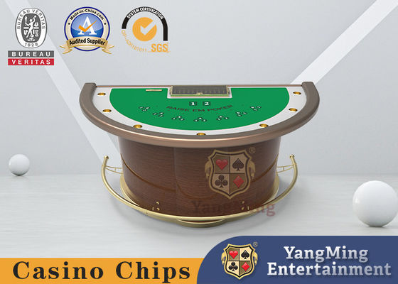 Качество Таблица покера блэкджека полуокружности 7Cards с огнеупорной скатертью фабрика