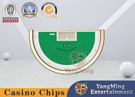 Качество Таблица покера блэкджека полуокружности 7Cards с огнеупорной скатертью фабрика