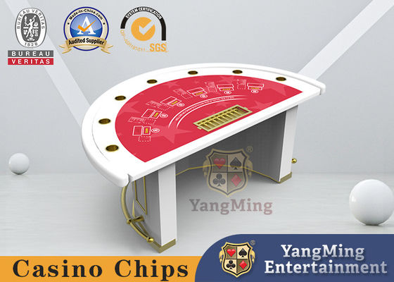 MDF Fireproof Board Black Jack Luxury Poker Table With Dustproof Tablecloth
