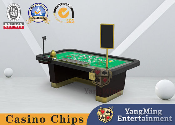 PU Leather Handrail Electric Professional Poker Table With Fireproof Board