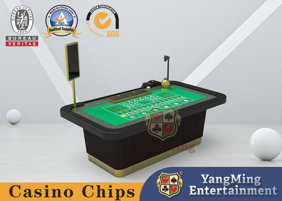 Quality PU Leather Handrail Electric Professional Poker Table With Fireproof Board factory