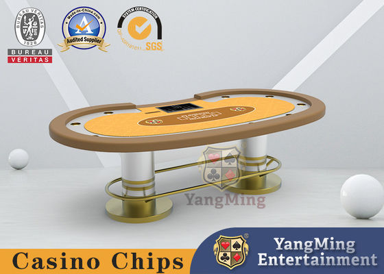 Quality Pea Shaped Texas Oval Casino Game Chess Table 304 Stainless Steel factory