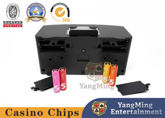 Quality Black Plastic Poker Shuffler With 4 AA Batteries For Single Use Dezhou Club VIP Room Card Shuffler factory