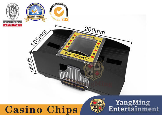 Quality Black Plastic Poker Shuffler With 4 AA Batteries For Single Use Dezhou Club VIP Room Card Shuffler factory