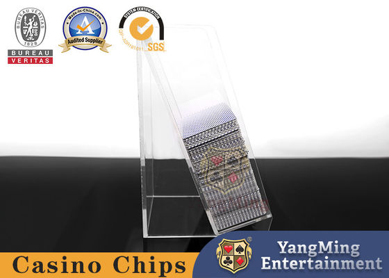 Qualità Solitario completamente trasparente del supporto 8Sets di Crystal Thick Acrylic Poker Discard fabbrica