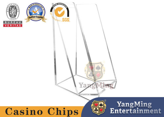 Qualità Solitario completamente trasparente del supporto 8Sets di Crystal Thick Acrylic Poker Discard fabbrica