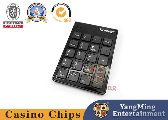 Kalite Tüm Siyah Poker Masası Kablosuz Klavye Manuel Giriş Casino Oyunu Aksesuarları fabrika