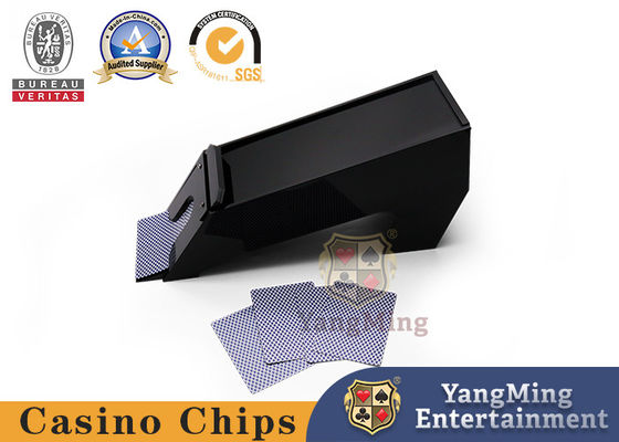 Quality Acrylic Black Baccarat Poker Dealing Machine Casino Customized 8 Pairs of Dealing Boots factory