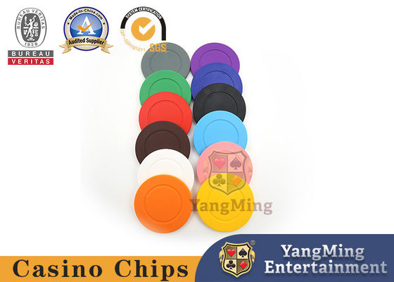 Kalite 12 Gram ABS Plastik Çeşitli Renkli Tek Renkli Oyun Kartı Çipleri Rulet Poker için fabrika